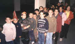 A group of Children waiting for Santa close